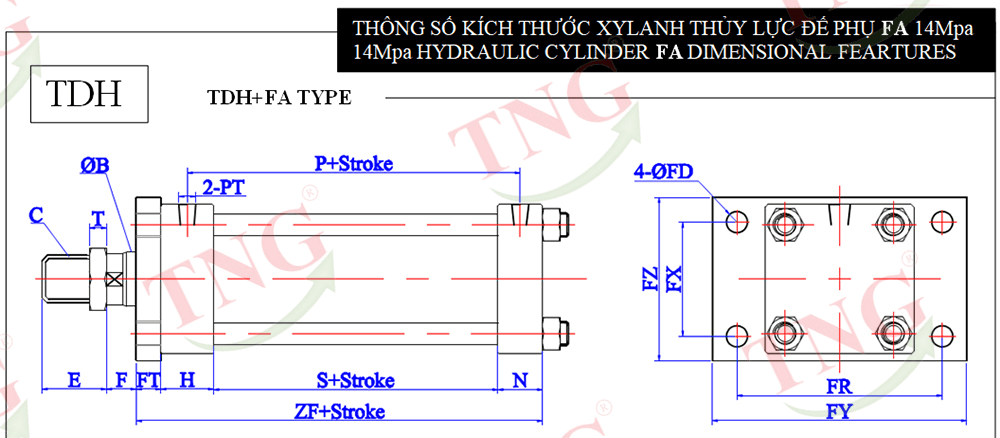 Xilanh vuông TDH-FA