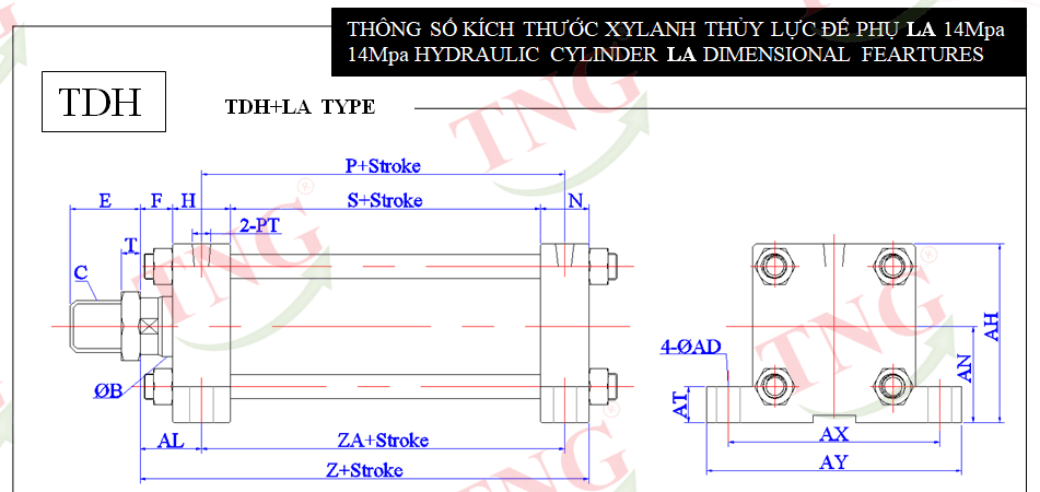Xilanh vuông TDH-LA