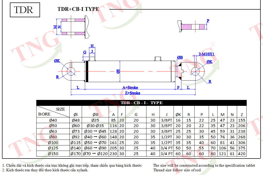 Xilanh tròn TDR-CB-I