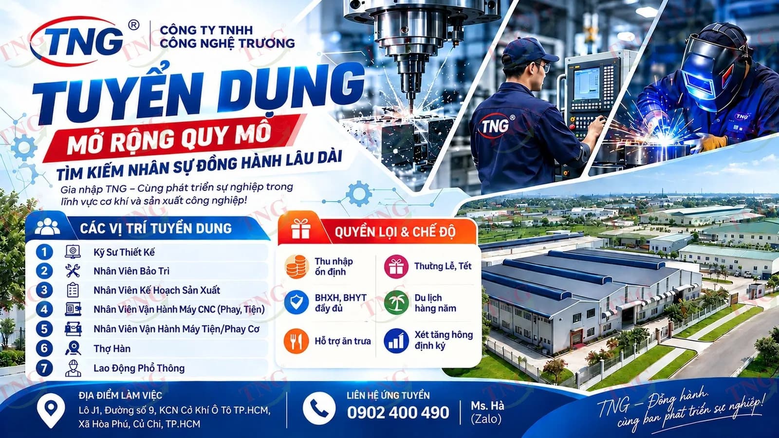 TNG TUYỂN DỤNG NHIỀU VỊ TRÍ – CƠ HỘI VIỆC LÀM HẤP DẪN!